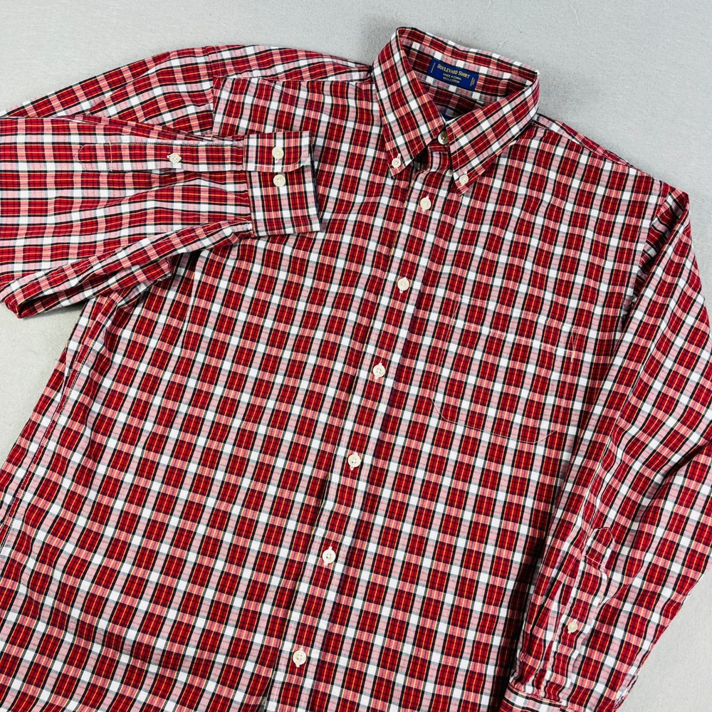 Pendleton Boulevard Shirt‎ Mens Medium Red Plaid Cotton Button Down Long Sleeve